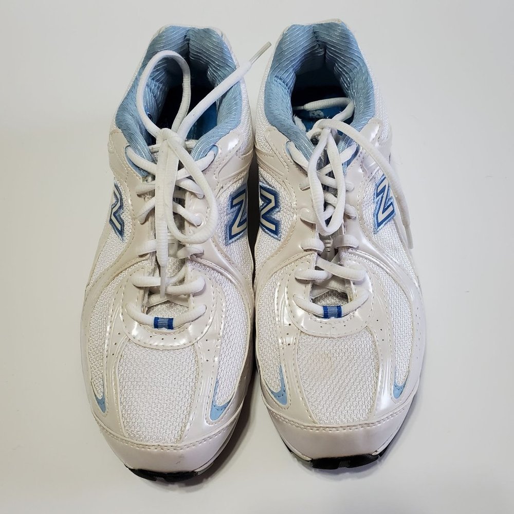 New Balance Womens WW494WB White Blue Running Shoes Lace Up Size 9 Pre-Owned